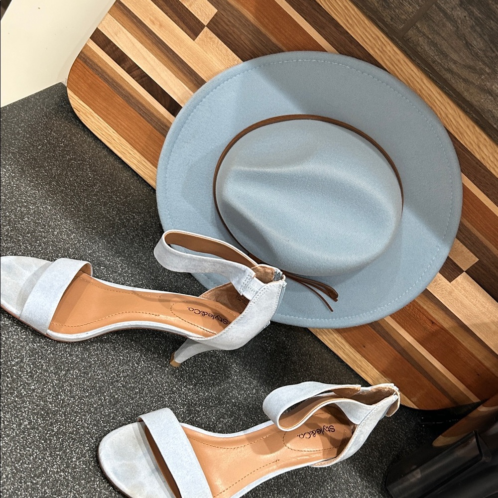 Style & Co. Light Blue Heeled Sandals